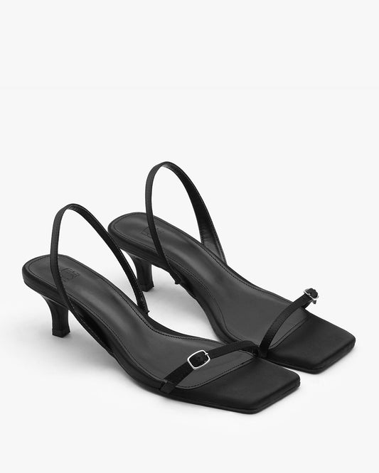 NOR Buckle Slingback Sandals_Black