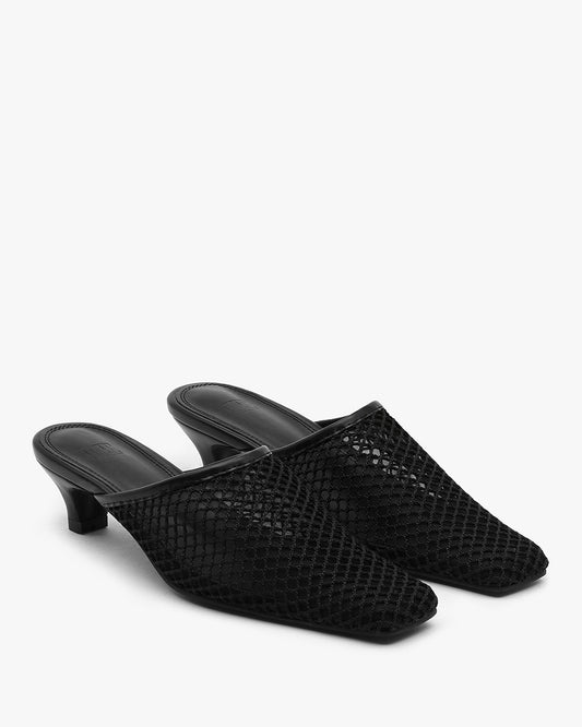 MOI Square Net Mules_Black