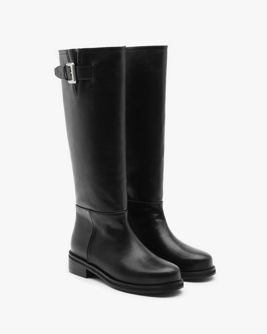 HASS Buckle Long Boots_Black