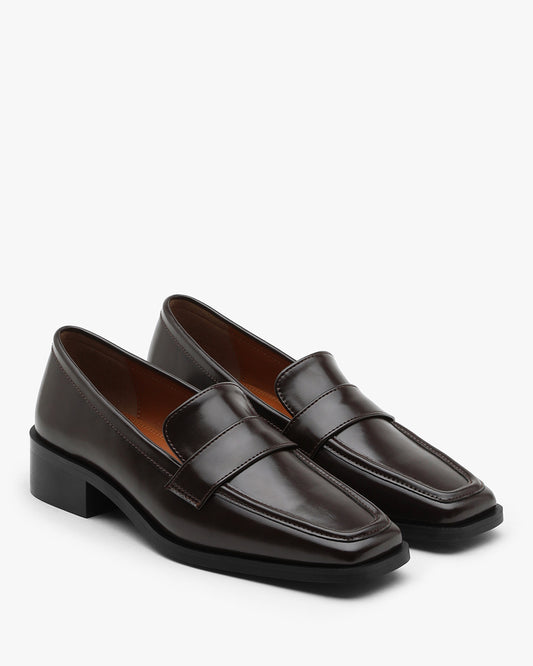 ANTO Square Loafers_Brown