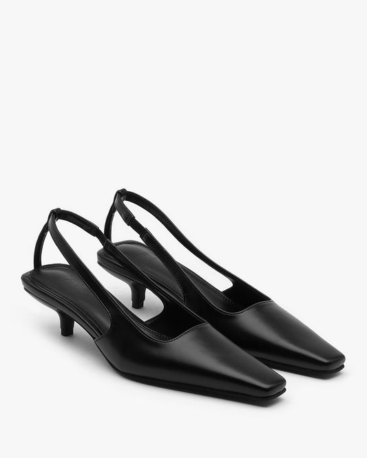 SOIL Square Slingbacks_Black