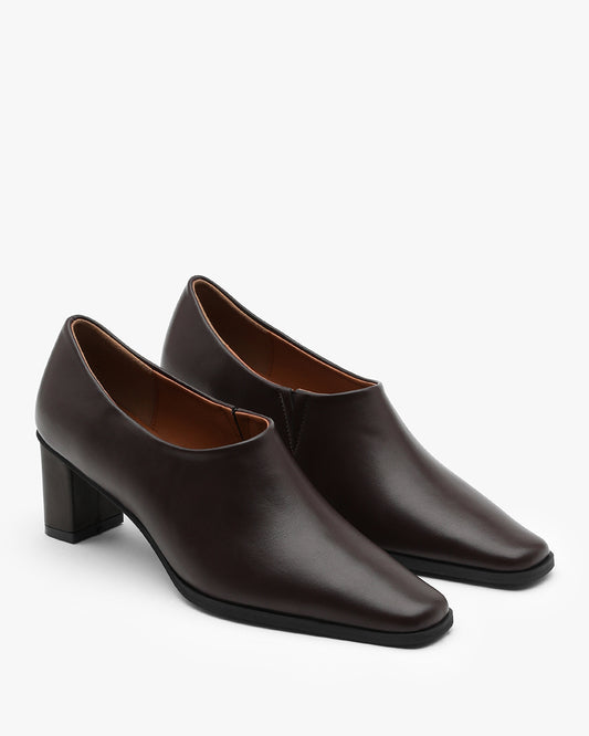 ROBE Square Pumps_Brown