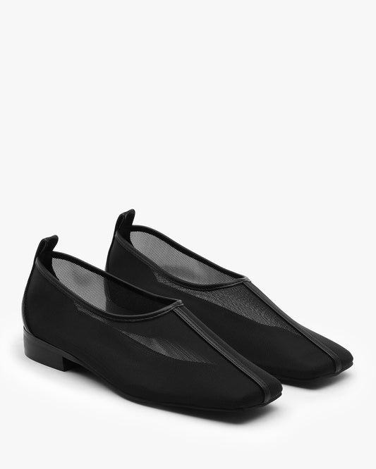 NOS Square Mesh Flats_Black