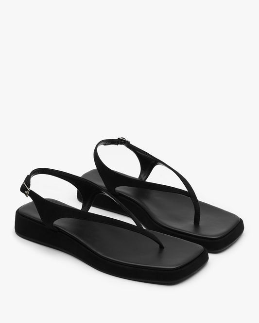 ROS Platform Sandals_Black Suede