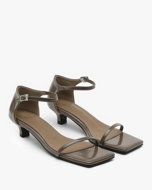 MUER Square Sandal Heels_Darkbeige