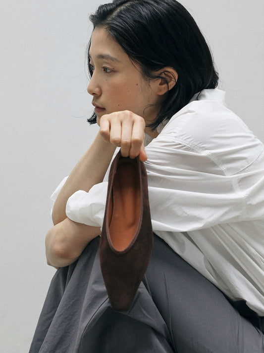 MUSE Suede Flats_Brown