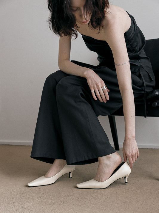 VENN Unbal Line Pumps_Ivory