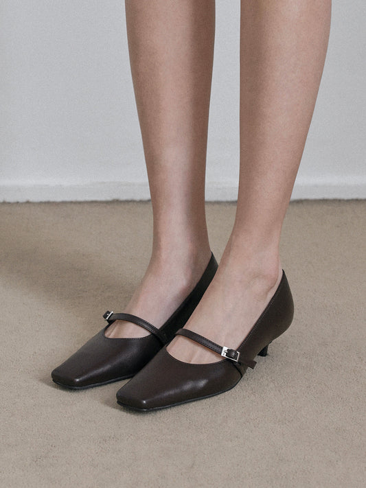 LUIS Buckle Pumps_Brown