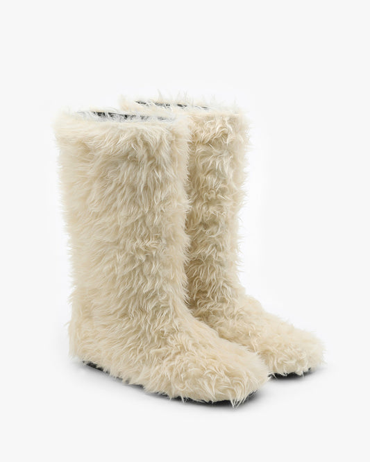 NOSI Fur Middle Boots_Ivory