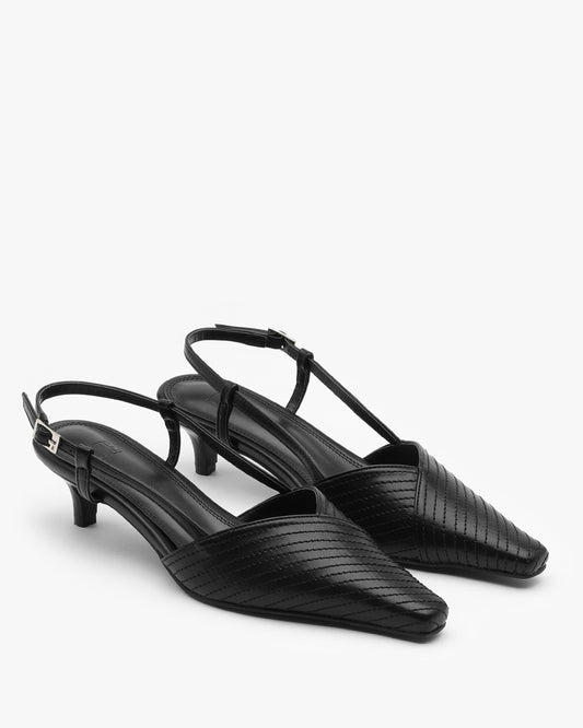 NOIA Stich Slingbacks_Black