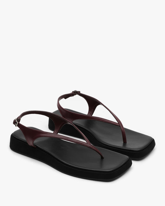 ROS Platform Sandals_Burgundy