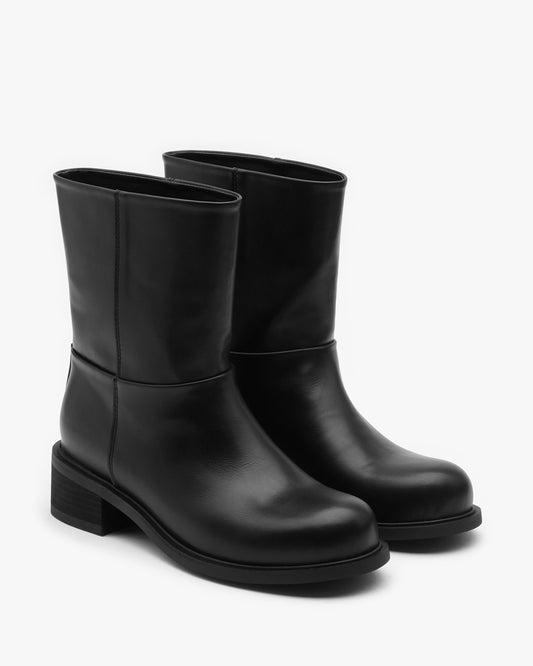 NUTE Round Ankle Boots_Black