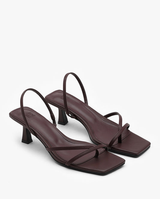 OVE Strap Slingback Sandals_Burgundy