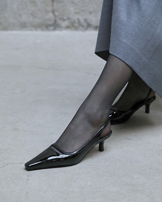 RIA Enamel Hole Slingbacks_Black