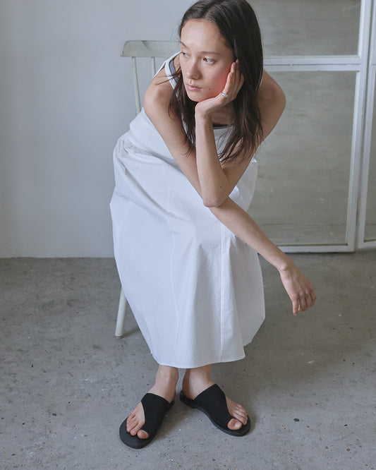 COVI Suede Flat Slides_Black