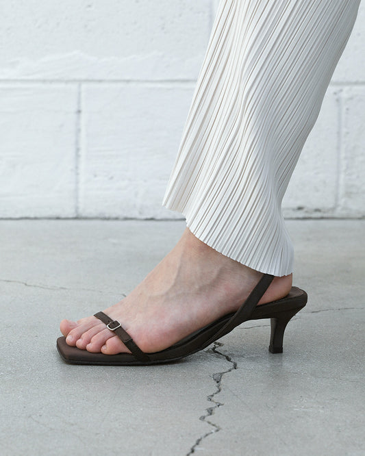 NOR Buckle Slingback Sandals_Brown