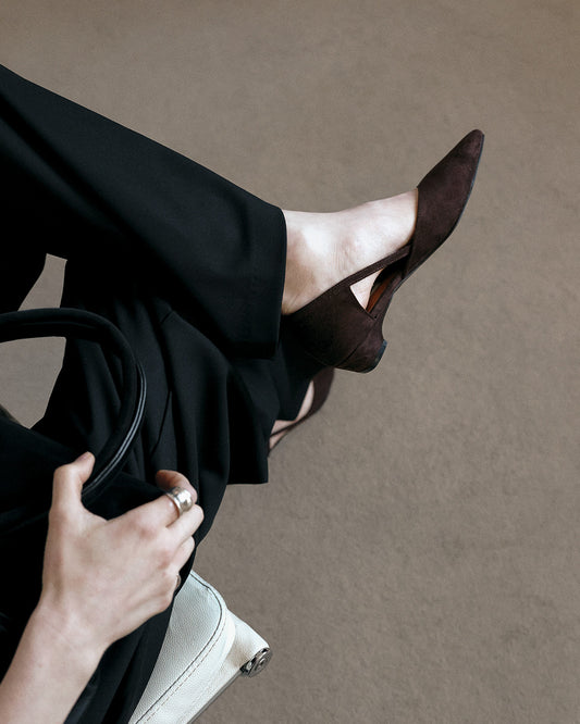 MARI Suede Flats_Brown