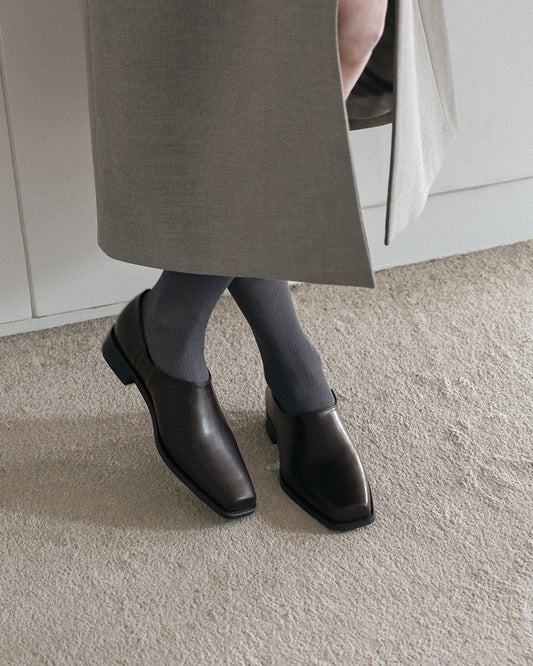 COPE Square Loafers_Brown