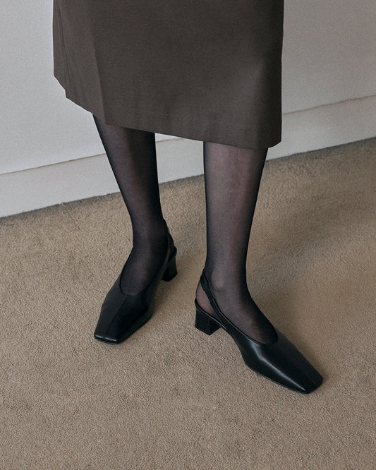 VERT Square Slingbacks_Black