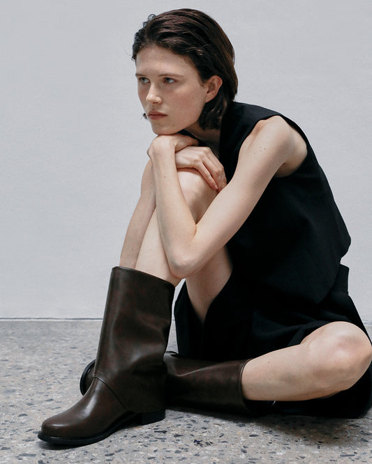 FAVE Folding Boots_Darkbrown