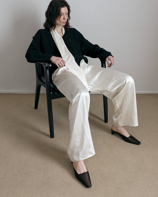 TIER Satin Mules_Brown
