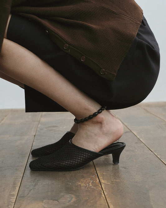 MOI Square Net Mules_Black