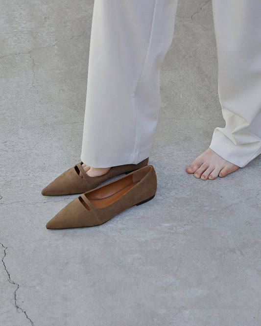 MIA Suede Hole Flats_Brown